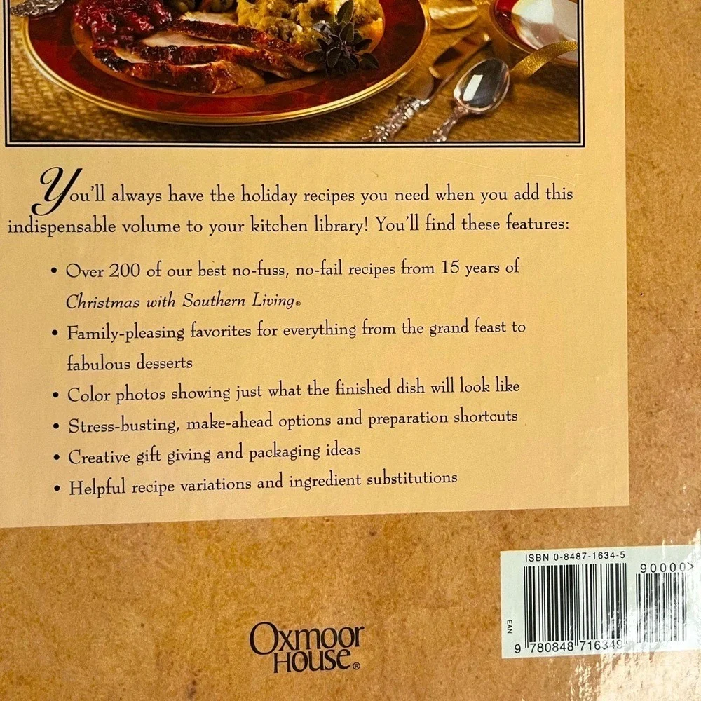 Southern Living Christmas Cookbook 1997 Vintage Holiday Recipes Hardcover